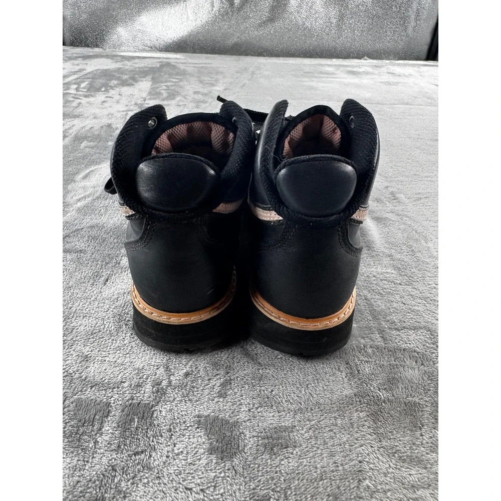 Nike Manoa Leather Boots Womens 7.5 Black Tan Mid Top Hiking Sneakers 308671-061